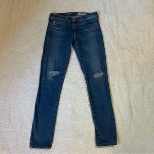 27R Ag-Ed Super skinny ankle jeans
